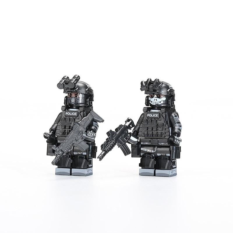 5 шт., маска призрака, солдаты спецназа, оружие, строительные блоки, комплект, наборы кирпичей, классическая модель, детские игрушки