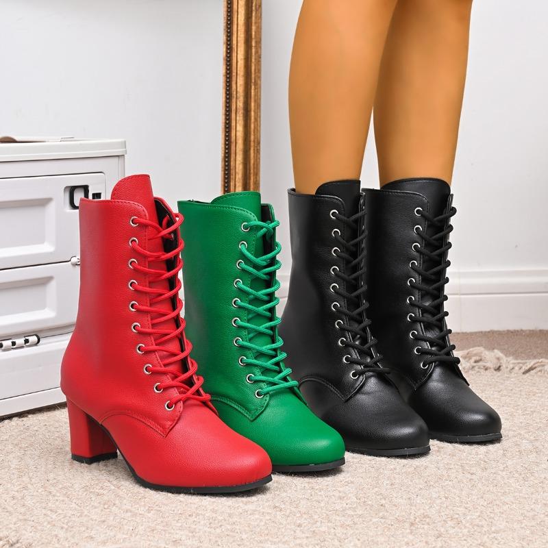 Ботфорты на шнуровке, новые 2025, на высоком каблуке, британские ботфорты до середины бедра