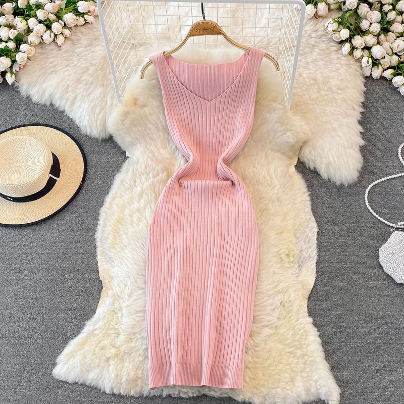 Осенне-зимний модный короткий свободный свитер с круглым вырезом, комплект из двух предметов, женский эластичный обтягивающий топ, юбка, платье средней длины