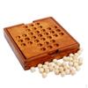 Wood Solitaire Board Chess Adults Classic Brain Teasers Intellectual Games