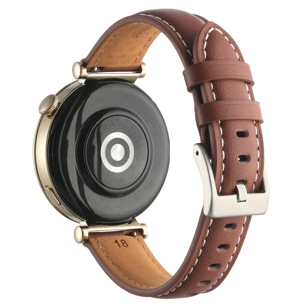 18mm Watch Strap for Huawei Watch GT 4 41mm/Garmin Venu 3S Genuine Cow Leather Watch Band