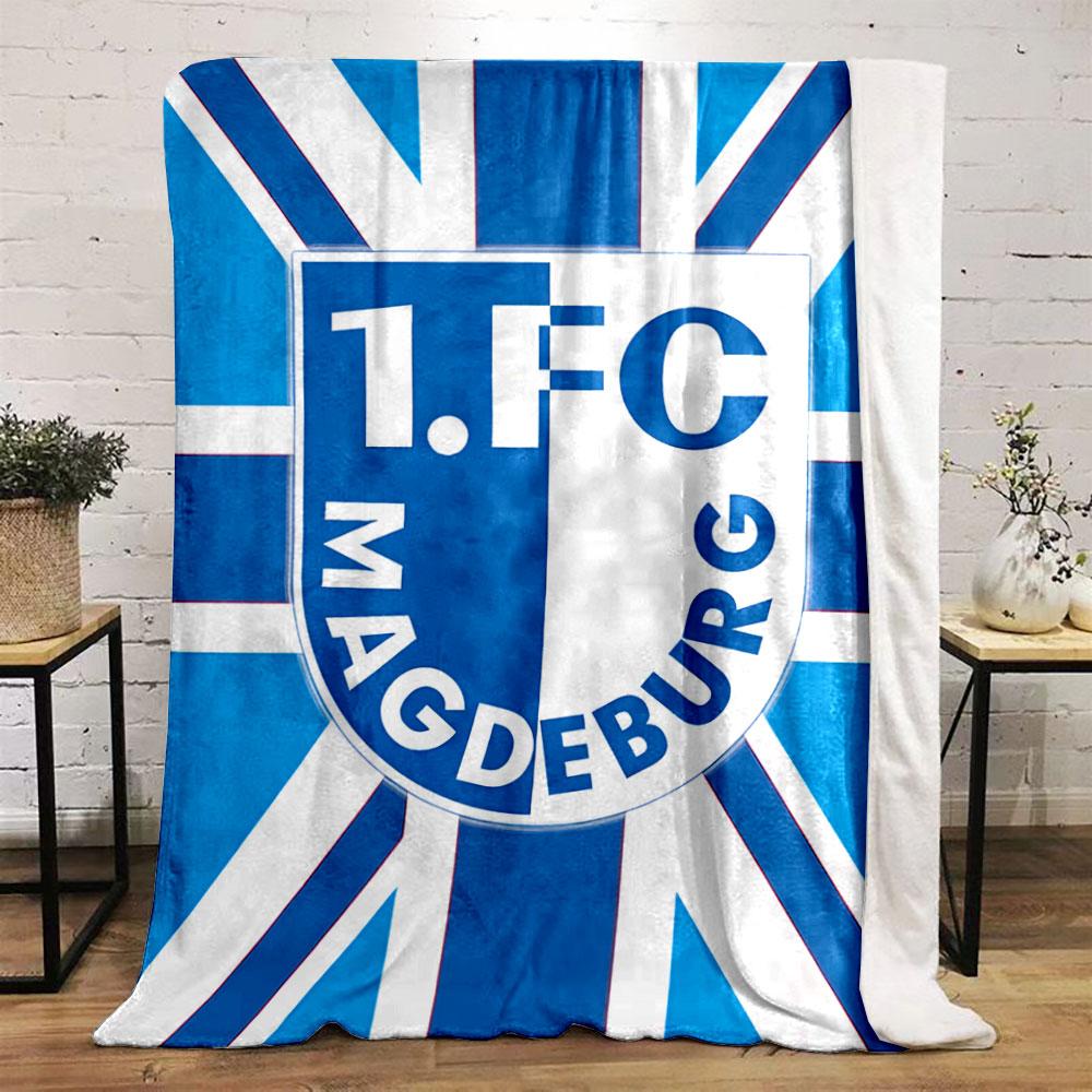 1.FC Magdeburg Colorful Logo for all seasons blanket lunch break throw gift