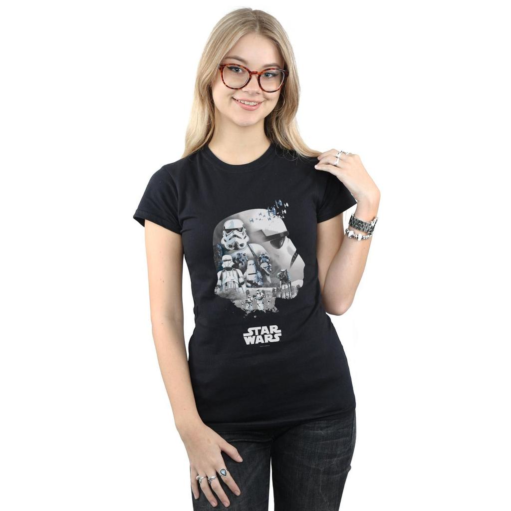 Star Wars Womens/Ladies Stormtrooper Montage Cotton T-Shirt
