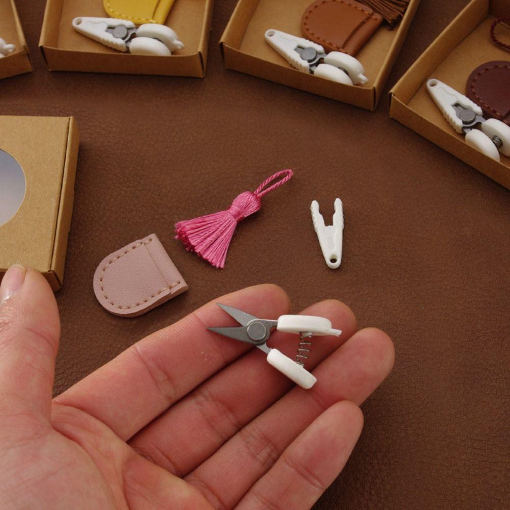 High Precision Art Mini Scissor Protective Cover Spring Yarn Scissors Embroidery Work
