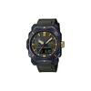 Серия Pro Trek Круглый двойной дисплей Наручные часы для улицы Низкотемпературные Питание от солнечной энергии Кварцевый механизм Ремешок из смолы Мужские часы Черные PRW-6900Y-3PR