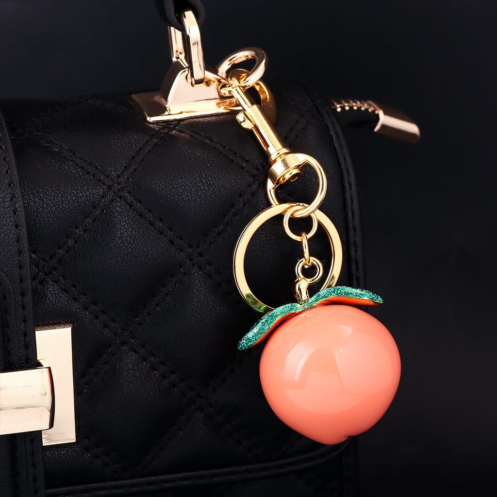 Модный Вкусный Брелок Персик Летние Фрукты Роскошный Фруктовый Брелок Для Женщин Мужчин Ювелирные Изделия Сумка Ключи Аксессуары Подарок