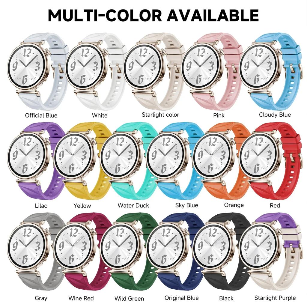 Новый силиконовый ремешок для Huawei Watch GT5/GT4 41 мм, официальный цвет, узор «Ледяной кристалл», браслет для Huawei Watch GT5 Pro 42 мм