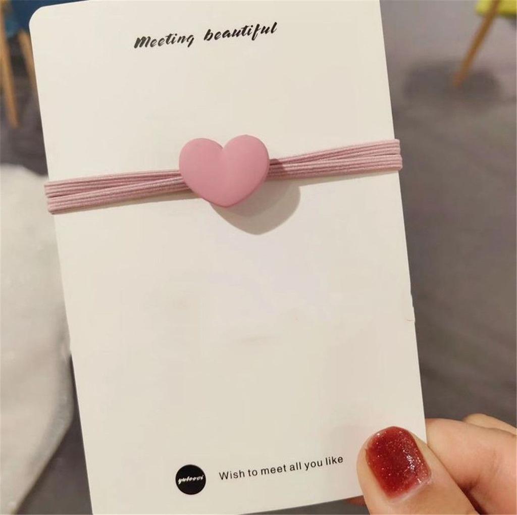 Gift Hair Accessories Women Hair Tie Rope Hair Ring High Elastic Heart-shaped