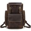 Luufan Genuine Leather Backpack for Men, Large Capacity, Leather Rucksack, Commuter Bag, PC Compatible, A4 Size Storage, Student Backpack, Cowhide