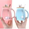 460ml Cartoon Ceramics Cat Mug with Lid and Spoon Handle Cute Cat Mug Coffee Milk Tea Mugs Breakfast Cup Drinkware Novelty Gifts