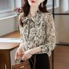 Ароматная женская блузка Petite Осень Новая коллекция женской одежды Французский шик и западный стиль Блузки, уменьшающие возраст