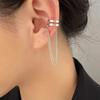 Single High-end Niche Design, Super Fairy Tassel Chain, Double-layer Ear Clips, Women's Long Style Without Ear Piercings