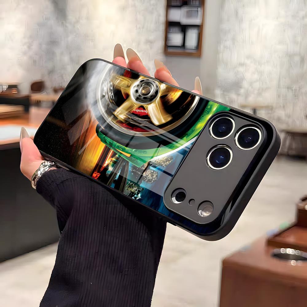 Чехол для телефона Need For Speed для iPhone 17 Air 16 E Pro Max 15 14 13 Mini 12 Pro 11 Max Plus Черное Стеклянное Покрытие