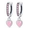 Orstarry 925 Silver Pink Sweet Bow Earrings Women Jewelry Trendy Drop Earrings Party Gift Anniversary