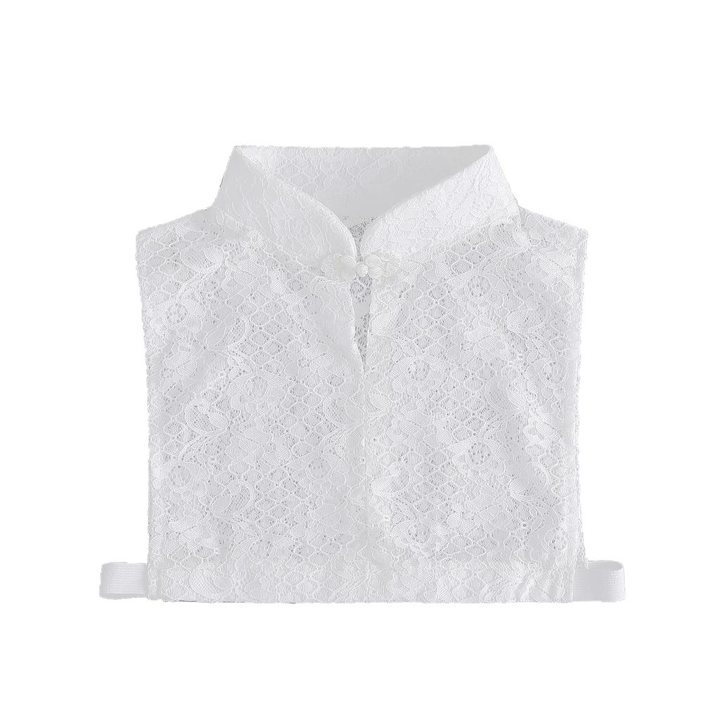 Stand Fake Collar Vintage White Women Shirt Blouse Detachable Collar Female Lace Removable Sweater Half Shirt Accessories