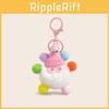 And Fluffy Soft Cartoon Rabbit Fur Keychain With Colorful Adorable Designs