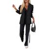 2024 Autumn/Winter European & American Women's Long-Sleeved Turn-Down Collar Casual Suit Set
