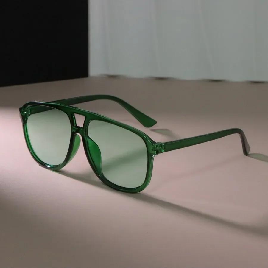 Роскошные Солнцезащитные Очки Большой Оправы Женские Мужские Квадратные Солнцезащитные Очки Женские Повседневные Зеленые Цвета Зеркальные Дизайнерский Бренд Мода