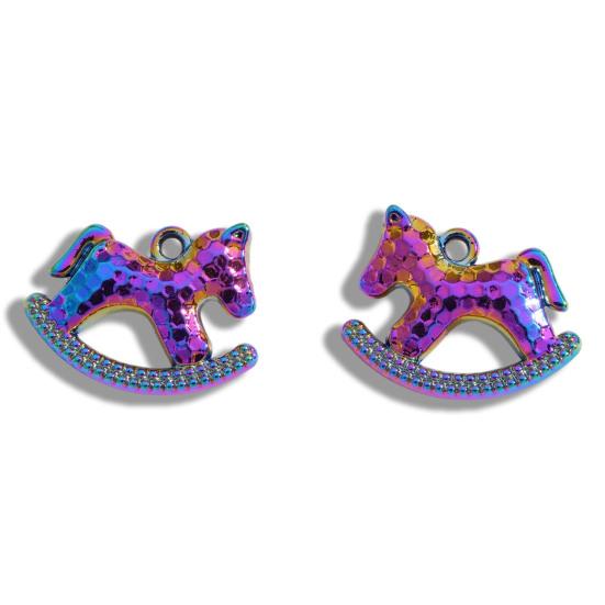 5 шт. Подвеска-шарм из цинкового сплава в виде лошади, Металлическое гальваническое покрытие, Шарм-подвеска в виде лошади, Аксессуары для украшения, DIY брелок, Ювелирные изделия, Серьги, Браслет, Ожерелье, Подвеска