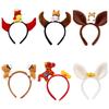 Pony Horse Hair Hoop Mascot Plush Horse Headband Creative New Year Headband  Party Decoration