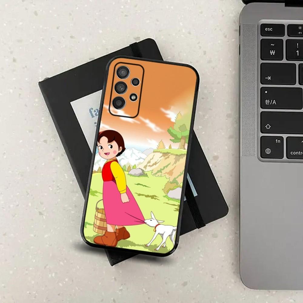 H-Heidi Cartoon Phone Case For Samsung S24,S21,S22,S23,S30,Ultra,S20,Plus,Fe,Lite,Note,10,9,5G Black Soft Cover