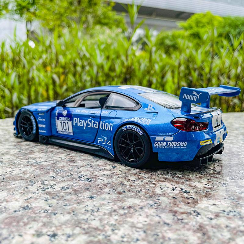 CCA MSZ 1: 24 BMW M6 GT3 alloy car die-casting model dynamic sound and light toy series collection gift