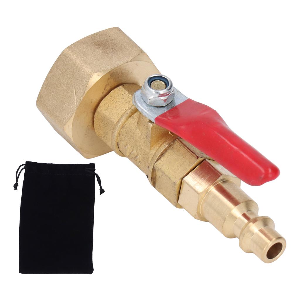 Brass Winterize Blowout Adapter 14in Male Quick Connector 34in Male GHT Thread Garden Irrigation
