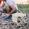 Folding Camping Stool Foot Rest Compact Lightweight with Side Pocket Small Foldable Chair for