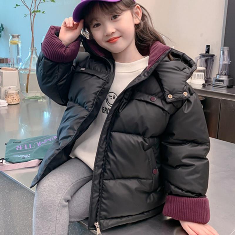 Пальто для девочек, куртка, ветровка, верхняя одежда, очаровательная, зимняя, осенняя, теплая, хлопковая, школьная, спортивная, подростковая, детская одежда