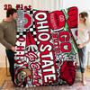 Ohio Eagles blanket 2D Flat Pattern Flannel Blanket High quality All Seasons Warmth and Comfort Perfect for Christmas Gifts.