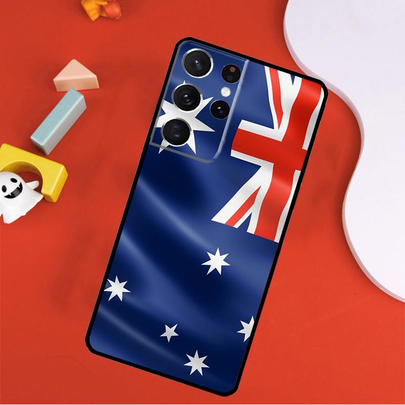 Australian Flag Phone Case For Samsung Galaxy S25 Ultra S9 S10 S20 FE S21 S22 S23 S24 Plus S24 Ultra Cover