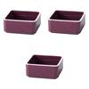 Set of 3 Purple Tea Bag Boxes [8.2 X 8.2 X 3.5 Cm]  Western-style Tableware, Ceramic, Made In Japan, Setomonohonpo
