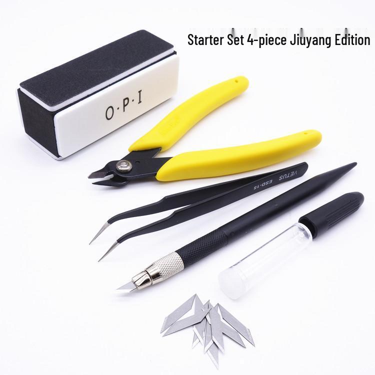 Набор инструментов для сборки моделей Gundam: Кусачки, Хобби-нож, Пинцет, Электрический полировщик