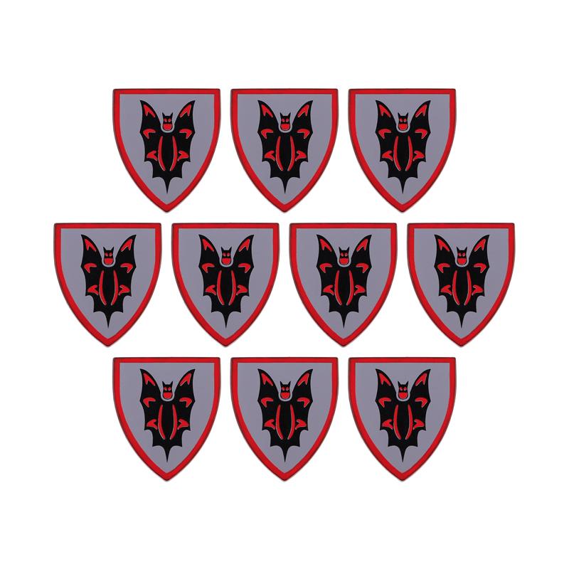 MOC Средневековый Военный Замок Оружие Римский Рыцарь Шлем Щит Аксессуары Строительные Блоки Зеленый Дракон Лев Крестоносец Кирпичи Игрушка