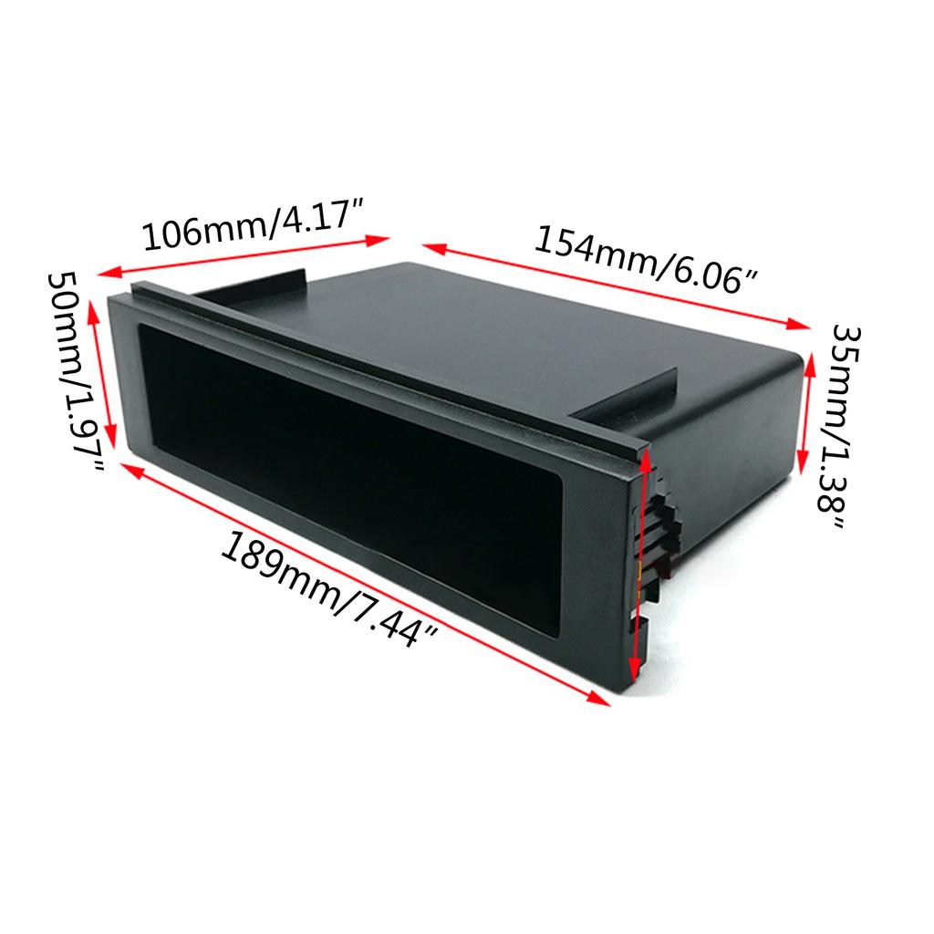 Car Radio 1Din Cup Holder Radio Storage Box Inner Accessories Black Car Cup Holder Radio Cubby CD Radio Drink Cup Holder