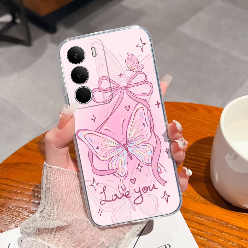 Чехол для Realme C71 4G с цветными узорами, прозрачный силиконовый бампер из ТПУ для Realme C 71 RealmeC71, противоударный