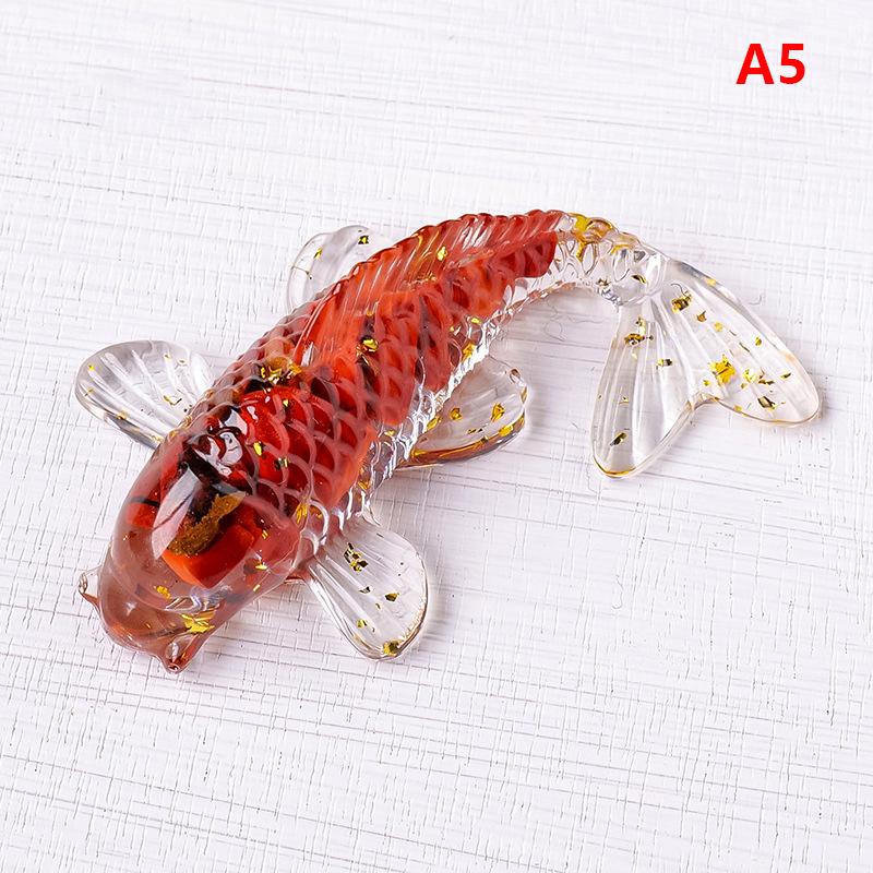 Каменная Галька Фигурка Счастливый Карп Кои Смола Мини Кварц Фантазийная Статуэтка Карпа Домашний Декор Настольное Украшение Подарок