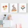 Медведь Кролик Цветок Гриб Лесная Детская Бохо Wall Art Холст Картины Плакаты и Отпечатки Настенные Панно Декор Детской Комнаты Без Рамки