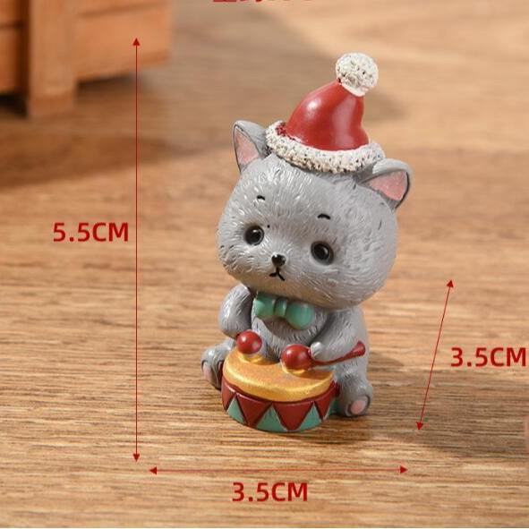 Creative Christmas Gifts Mini Cute Animals Christmas Tree Tabletop Ornaments Santa Claus Decorative Gifts