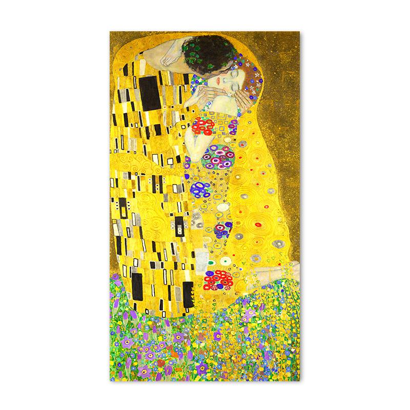 Gustav Klimt The Kiss Oil Paintings Posters and Prints Classical Wall Art Pictures for Living Room Bedroom Home Decoration