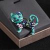 1pc Enamel Casual Metal Women Brooch Pins Gifts Flower Animal Cat Brooches Rhinestone