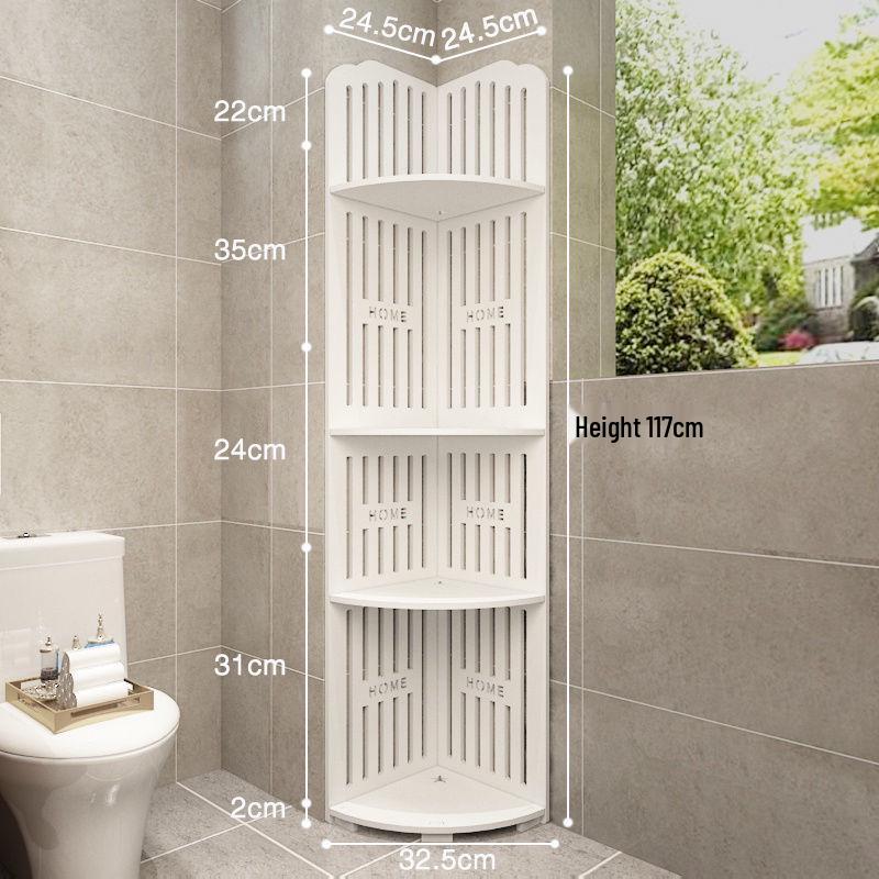 Треугольная угловая напольная полка для ванной комнаты для туалетных принадлежностей