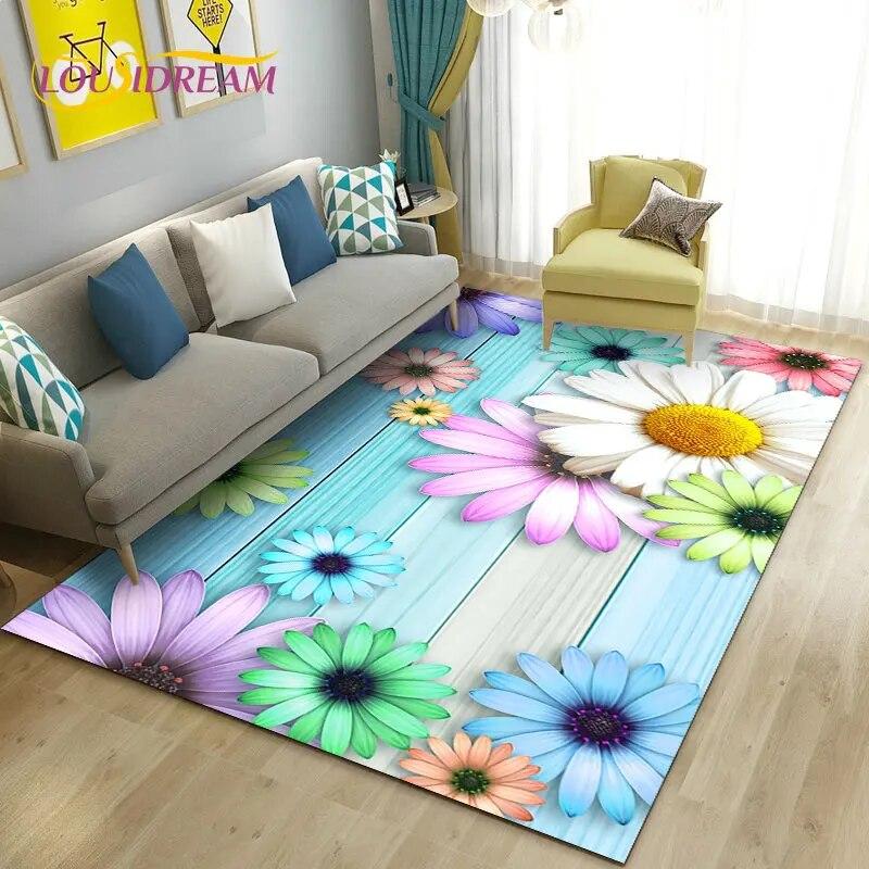 Европейский роскошный ковер с цветком розы и листьями, ковер для гостиной, спальни, дивана, коврик для украшения, кухонный нескользящий напольный коврик