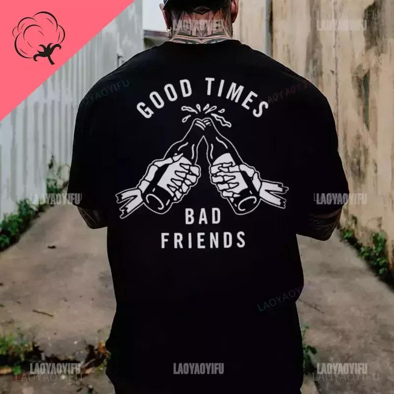 Готические футболки Harajuku Biker Skull Graphic T Shirts Men Fashion Trend Short Sleeve Tops Dark Punk Skulls Retro T Shirt Male Oversize Tee