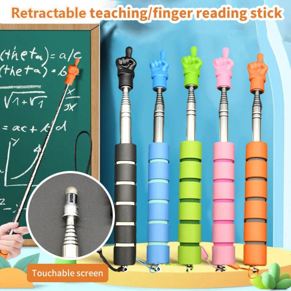 1M Teaching Stick Finger Head Teaching Pointer Handheld Presenter Stick Educational Equipment