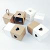 10pcs White & Brown Heart Chocolate Candy Boxes Mini Gift Packaging Boxes  Baby Shower