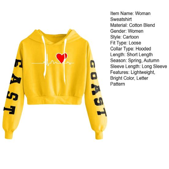 Женская толстовка с изысканным узором и длинным рукавом, ребристая манжета, ветрозащитная, дышащая, с принтом в виде сердца, женская толстовка с капюшоном для свиданий