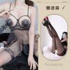 Sexy pajamas transparent mesh sex underwear steel tray open crotch tease free nightdress sex suit