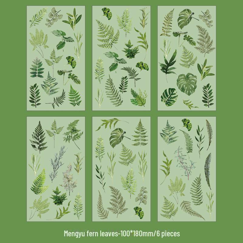 Набор наклеек «Ретро растения и цветы» — водонепроницаемые, прозрачные наклейки из ПЭТ для детских пособий и декора «сделай сам».