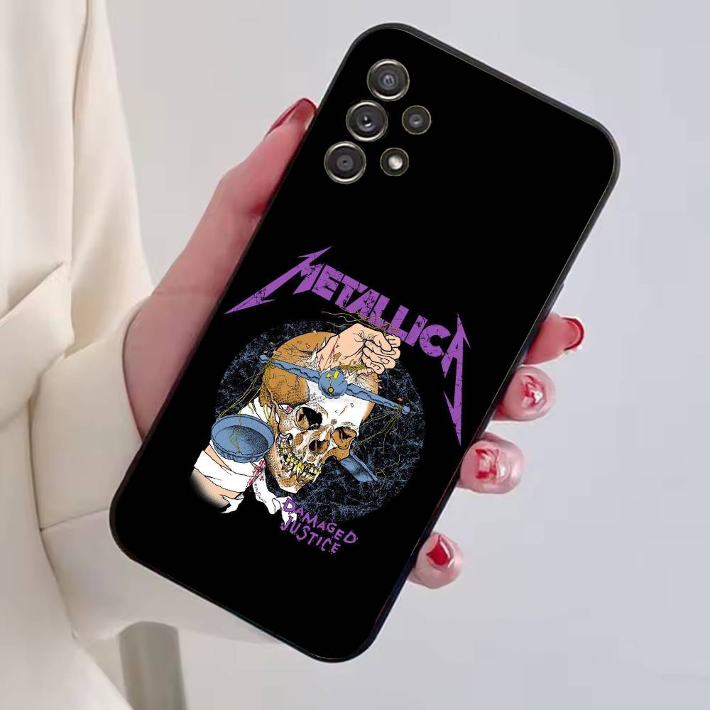 M-METALLICA Rock band Phone Case For Samsung S25,S24,S21,S22,S23,S30,Ultra,S20,Plus,Fe,Soft Silicone Black Cover